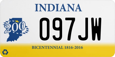 IN license plate 097JW