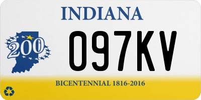 IN license plate 097KV