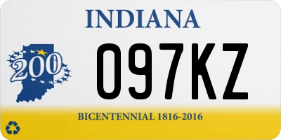 IN license plate 097KZ