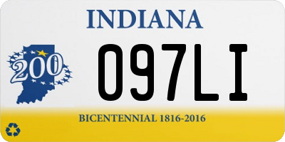 IN license plate 097LI