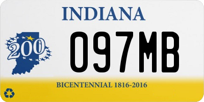 IN license plate 097MB