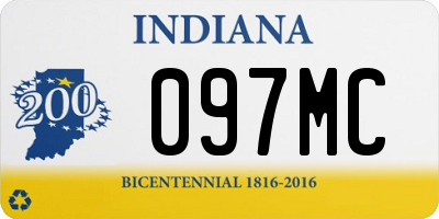 IN license plate 097MC