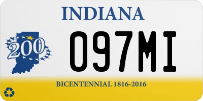IN license plate 097MI