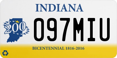 IN license plate 097MIU