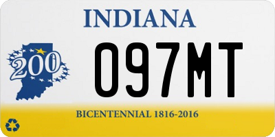 IN license plate 097MT