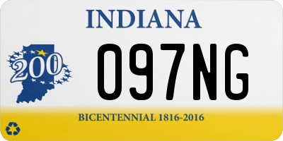 IN license plate 097NG