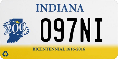 IN license plate 097NI