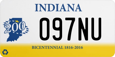 IN license plate 097NU