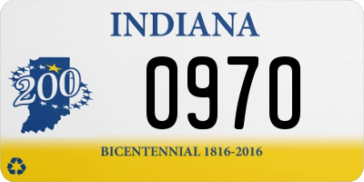 IN license plate 097O