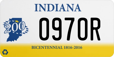 IN license plate 097OR