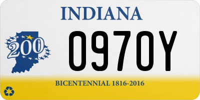 IN license plate 097OY