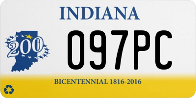 IN license plate 097PC