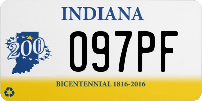 IN license plate 097PF