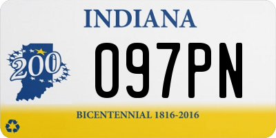 IN license plate 097PN