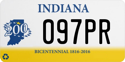 IN license plate 097PR