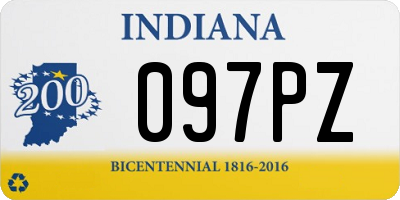 IN license plate 097PZ