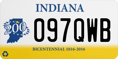 IN license plate 097QWB