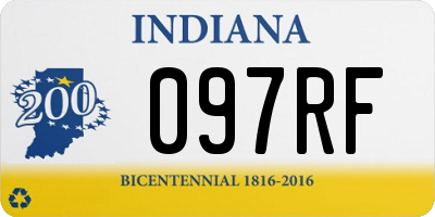 IN license plate 097RF