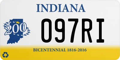 IN license plate 097RI