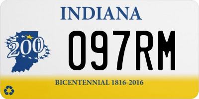 IN license plate 097RM