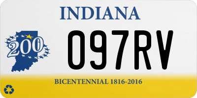 IN license plate 097RV