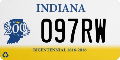 IN license plate 097RW