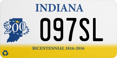 IN license plate 097SL