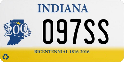 IN license plate 097SS