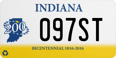 IN license plate 097ST