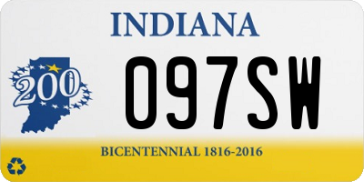 IN license plate 097SW