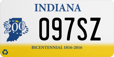 IN license plate 097SZ
