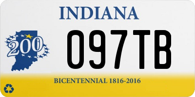 IN license plate 097TB