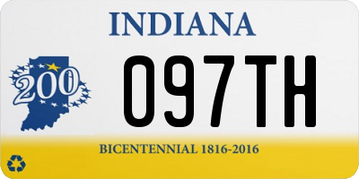 IN license plate 097TH