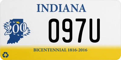 IN license plate 097U