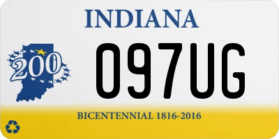 IN license plate 097UG