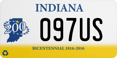 IN license plate 097US