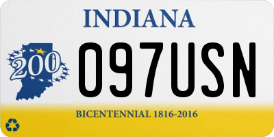 IN license plate 097USN