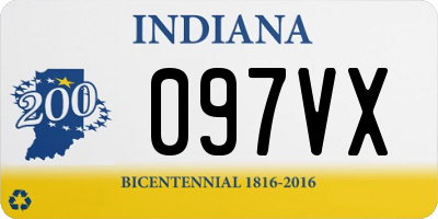 IN license plate 097VX