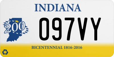 IN license plate 097VY