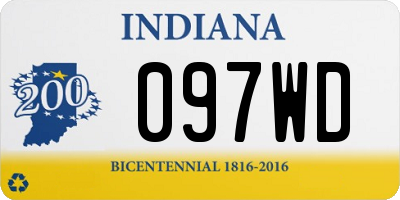 IN license plate 097WD
