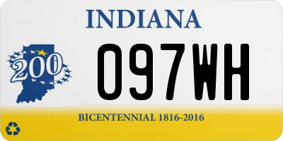 IN license plate 097WH