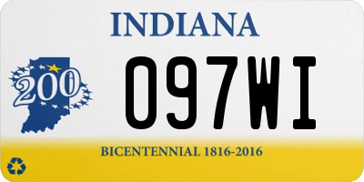 IN license plate 097WI