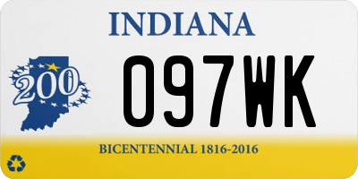 IN license plate 097WK