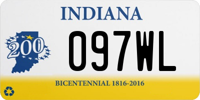 IN license plate 097WL