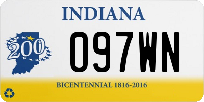 IN license plate 097WN