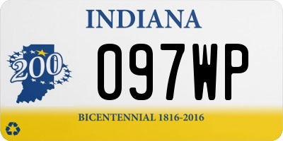 IN license plate 097WP