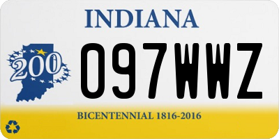 IN license plate 097WWZ