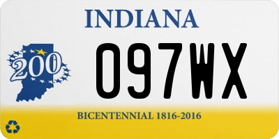 IN license plate 097WX