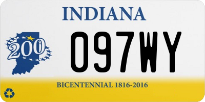 IN license plate 097WY