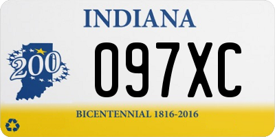 IN license plate 097XC